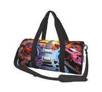 Magic Electric Guitar Music Duffel Bags for Women Men, Foldable Travel Totes Bag for Airplane Essentials, Weekender Overnight Bags Large Sport Gym Bag Carry On Luggage Bag with Strap