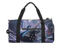 Magic Electric Guitar Music Gym Bag,Waterproof Travel Duffle Bag with Shoe Wet Compartment Tactical Backpack Large Capacity Weekender Overnight Bags for Sports Fitness