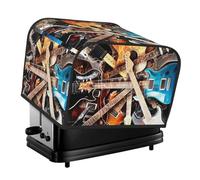 Magic Electric Guitar Music Pattern 4 Slice Toaster Dust Cover, Waterproof Toaster Oven Dust Cover