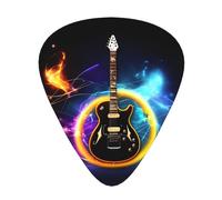 Magic Electric Guitar Music Print 12 Pcs Guitar Picks Fit Lovers 3 Different Thickness 0.46 0.71 0.96mm