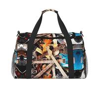 Magic Electric Guitar Music Print Weekender Bag,Gym Bag with,Carry On Luggage Overnight Weekend Bag, Holdall Handbag
