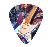 Magic Electric Guitar Music Printed Guitar Picks 12-Piece Set - Comfortable, Versatile Plectrum for All Guitar Styles & Players