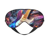 Magic Electric Guitar Music Printed Sleep Mask for Women Men Light Blocking Eye Mask Soft Breathable Eye Cover