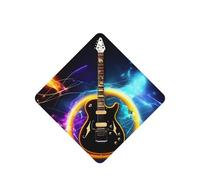 Magic Electric Guitar Music Printing 10 Pcs Car Air Freshener Hanging Sheets Scented Hanging Sheets With Rope For Home