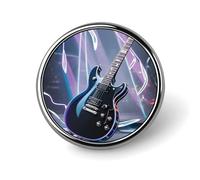 Magic Electric Guitar Music Round Badge for Men Women, Durable & Stylish Lapel Pins, Lightweight Metal Badges for Shirts, Jackets, Hats