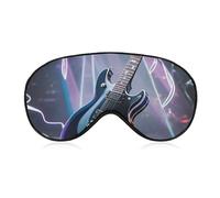 Magic Electric Guitar Music Sleep Mask for Women Men, Soft Eye Mask with Adjustable Strap for Sleeping, Light Blocking Travel Blindfold for Nap Comfortable Eye Cover for Home Office