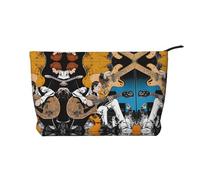 Magic Electric Guitar Music Stylish Velvet Cosmetic Bag with Full-Print Design – Durable Travel Makeup Pouch for Daily Use & Gifts