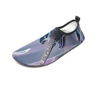 Magic Electric Guitar Music Water Shoes for Men Women, Lightweight Stretch Swim Shoes with Anti-Slip Rubber Sole, Quick-Dry Aqua Socks for Pool, Beach, Surfing, Style, 8 Women/8 Men
