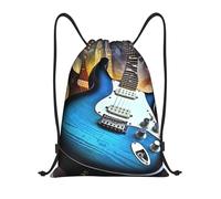 Magic Electric Guitar Music Women Men Drawstring Bag Waterproof Gym Sack Large String Backpack For Beach Hiking Climbing
