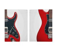 Magic Electric Guitar Passport Holder, ID Card Protector Case Passport Holder with Slot Passports Travel Wallet Document Cover for Women And Men