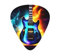 Magic Electric Guitar Print 12 Pcs Guitar Picks Fit Lovers 3 Different Thickness 0.46 0.71 0.96mm