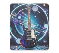 Magic Electric Guitar Rubber Mouse Pad | Premium Square Mouse Mat with Non-Slip Base, Smooth Tracking Desk Pad for Laptops Desktops Work Equipment Daily Use Moments