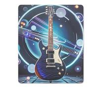 Magic Electric Guitar Rubber Mouse Pad | Premium Square Mouse Mat with Non-Slip Base, Smooth Tracking Desk Pad for Laptops Desktops Work Equipment Daily Use Moments