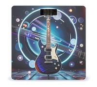 Magic Electric Guitar Scale for Body Weight LED Display Sturdy Tempered Glass Digital Bathroom Scale Anti-Slip Highly Accurate Digital Weighing Machine for People 400lb Capacity