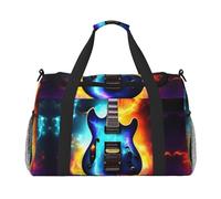 Magic Electric Guitar Travel Duffel Bag with Zippers and Handles, Big Foldable Duffle Bag for Family Vacations