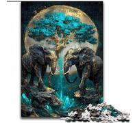 Magic Elephant Adult Jigsaws 1000 Pieces Difficult, Educational Games Home Decoration Unique Home Decor And Gifts (26x38cm)