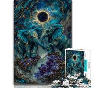 Magic Elephant Jigsaw Puzzles for Adults,for Educational Game Challenge Toy for Is Ideal As A Gift for The Whole Family 50x75cm