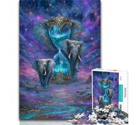 Magic Elephant Jigsaw Puzzles for Adults Teenagers Jigsaws Puzzle,Challenging Game And Family Play for Is Ideal As A Gift for The Whole Family 38x26cm