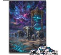 Magic Elephant Jigsaw Puzzles for Teenagers, Educational Games DIY Toys with Matching Poster And Trivia Sheet for Age 14+ (70x100cm)