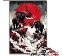 Magic Elephant Jigsaw Puzzles for Teenagers, Educational Games DIY Toys with Matching Poster And Trivia Sheet for Age 14+ (50x75cm)