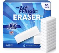Magic Eraser Sponge for Cleaning by Smith’s | 10 Pack | Trusted by Professional Cleaners | Serving UK Homes for Over 10 Years | 8X Stronger Than Cellulose | Chemical Free