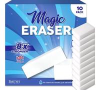 Magic Erasers for Cleaning by Smith’s | 10 Pack | Trusted by Professional Cleaners | Serving UK Homes for Over 10+ Years | 8X Stronger Than Cellulose | Chemical Free