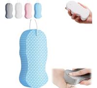 Magic Exfoliating Bath Sponge, 2025 Upgraded 3D Super Soft Body Scrubber, Reusable & Gentle Dead Skin Remover for Women, Men & Sensitive Skin (Blue)