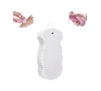 Magic Exfoliating Bath Sponge, 3D Bath Scrub Sponge, Magic Exfoliating Bath Sponge 3D, Soft Body Scrub Bath Exfoliating Sponge, Bath Brush, Skin-Friendly, Reusable (White)
