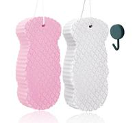 Magic Exfoliating Bath Sponge 3D Reusable, Ultra Soft Exfoliating Body Sponge in PVA for Adults, Kids & Babies, Quick Dry, Dead Skin Remover for Body, Gentle Bath Sponges, Smooth Skin Care (Set D)