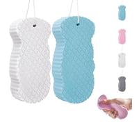 Magic Exfoliating Bath Sponge, 3D Super Soft Exfoliating Bath Sponge, Skin Friendly and Reusable for Adults Women Men and Children, Gentle Exfoliating Bath Sponges for Face & Body Skin (2 Pcs 7)