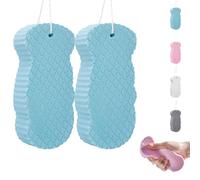 Magic Exfoliating Bath Sponge, 3D Super Soft Exfoliating Bath Sponge, Skin Friendly and Reusable for Adults Women Men and Children, Gentle Exfoliating Bath Sponges for Face & Body Skin (2 Pcs -6)