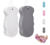 Magic Exfoliating Bath Sponge, 3D Super Soft Exfoliating Bath Sponge, Skin Friendly and Reusable for Adults Women Men and Children, Gentle Exfoliating Bath Sponges for Face & Body Skin (2 Pcs -10)