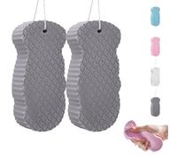 Magic Exfoliating Bath Sponge, 3D Super Soft Exfoliating Bath Sponge, Skin Friendly and Reusable for Adults Women Men and Children, Gentle Exfoliating Bath Sponges for Face & Body Skin (2 Pcs -9)