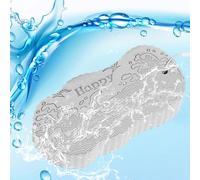 Magic Exfoliating Bath Sponge, Exfoliating Bath Sponge, 3D Soft Magic Sponge Exfoliating Body Scrubber Bath Sponges, Skin Friendly for Shower Dead Skin Remover Resuable (Grey)