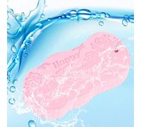 Magic Exfoliating Bath Sponge, Exfoliating Bath Sponge, 3D Soft Magic Sponge Exfoliating Body Scrubber Bath Sponges, Skin Friendly for Shower Dead Skin Remover Resuable (Pink)