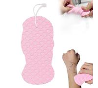 Magic Exfoliating Body Scrubber,3D Super Soft Exfoliating Bath Sponge,Removes Dead Skin and Impurities from Body-Skin Friendly and Reusable for Adults Children and Pregnant Women(Pink)