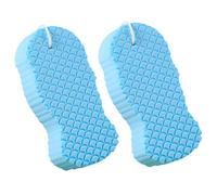 Magic Exfoliating Sponge, 2PCS Exfoliating Bath Sponges for Kids Adults, Deep Cleansing Shower Sponge with Lanyard, Double Sided Body Shower Scrubber Reusable, for All Skin Types