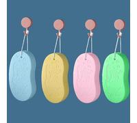 Magic Exfoliatings Sponge, Skin Exfoliatings Shower Sponge, Radiant Skin S-ponge, Comfortable 3D Ba-th SPO-nge Dead Ski-n Remover for Face & Body Sk-in Men Women Kid Adult (4pcs)