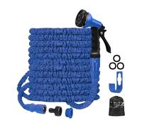 Magic Expandable Garden Hose Pipe - Anti-Kink Design with 7-Mode Adjustable Spray Nozzle (Navy, 50FT)