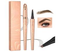 Magic Eyebrow Pencil, 2024 New 3D Microblading Four Claw Liquid Eyebrow Pencil, Long Lasting Natural Fine Stroke Eyebrow Pen, Eye Pencil Suitable for Beginners (1, C-Light Brown)