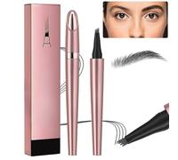 Magic Eyebrow Pencil - 2024 New 3D Waterproof Microblading Eyebrow Pencil Contouring Pen - 4 Tip Natural Long-Lasting Fine Stroke Microblading Pen (Grey)