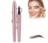 Magic Eyebrow Pencil,3D Waterproof Microblading Eyebrow Pencil Contouring Pen,4 Tip Microblade Eyebrow Pen,Fine Stroke Microblading Eyebrow Penci,Creates Natural Looking Defined Eyebrows (Dark Brown)
