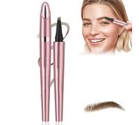 Magic Eyebrow Pencil,3D Waterproof Microblading Eyebrow Pencil Contouring Pen,4 Tip Microblade Eyebrow Pen,Fine Stroke Microblading Eyebrow Penci,Creates Natural Looking Defined Eyebrows (Light Brown)