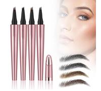 Magic Eyebrow Pencil,3D Waterproof Microblading Eyebrow Pencil Contouring Pen,4 Tip Microblade Eyebrow Pen,Fine Stroke Microblading Eyebrow Penci,Creates Natural Looking Defined Eyebrows (4pcs)