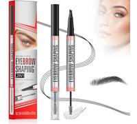 Magic Eyebrow Pencil with Eyebrow Gel, 2024 New 3D Microblading Eyebrow Pen Natural Makeup Fine Stroke 4-Fork-Tip Pencils, Last All-Day, Long-Lasting Waterproof Eyebrow Pencil for Women (Black)