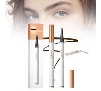 Magic Eyebrow Tattoo Pencil 4 Fork Tip 3D Microblading - 2024 Eyebrow Pencil 4-Tip Natural Makeup Fine Stroke - Eye Brown Makeup Long-Lasting Eyebrow Pencil Stay on All Day (Dark Brown)
