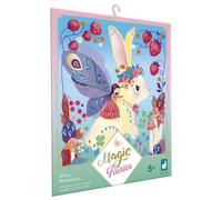 Janod - 3 Boards to Decorate with 300 Strass - Fairy Theme - Children's Creative Leisure Kit - From 5 Years - J09170