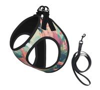 Magic Fairy Tale Castle Adjustable Reflective Harness Leash Set For Cats And Dogs, Soft Breathable Mesh Vest With Escape-Proof Design For Small Pets