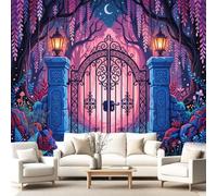Magic Fantasy Wall Mural Wallpaper, Door Forest Wallpaper Decorative Wall Mural for Bedroom Study Living Room Home Decor Photo, 300 x 240 cm(W x H)