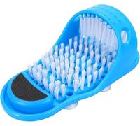 Magic Feet Cleaner Simple Foot Scrubber Feet Shower Spa Easy Feet Cleaning Brush Exfoliating Foot Massager Slipper for Unisex Adults, 1 Pc (Blue)